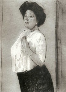 Валентин Серов. Незаконченный портрет Н.П.Ламановой. 1911