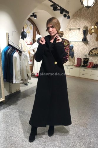 Женское пальто кашемировое "Павлин"