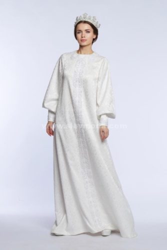 Платье в русском стиле белое свадебное