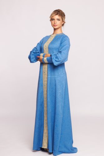Платье в русском стиле синее